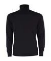 Fedeli Brown Wool Sweater In Black