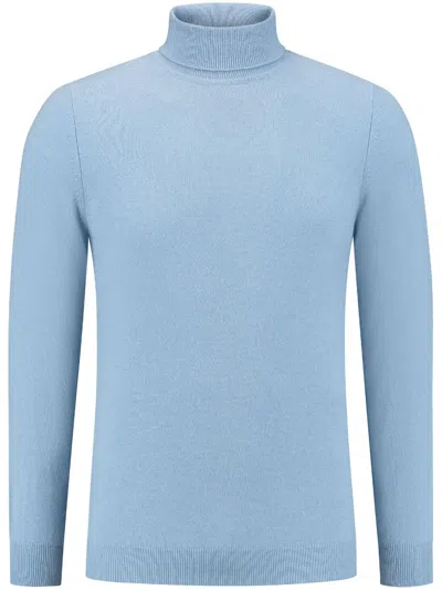 Fedeli Turtleneck Sweater In Blue