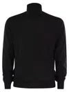 Fedeli Wool And Cashmere Turtleneck Jumper In Black