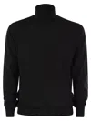 Fedeli Turtleneck Sweater In Virgin Wool In Black