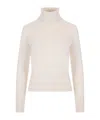 Fedeli Woman Turtleneck Ivory Size 8 Cashmere In White