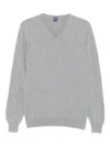 Fedeli V-neck Cashmere Sweater In Gray