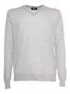 Fedeli V-neck Pullover In Grey