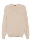 Fedeli V-neck Sweater In Neutral
