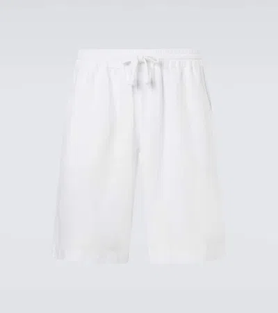 Fedeli Vico Linen Bermuda Shorts In White