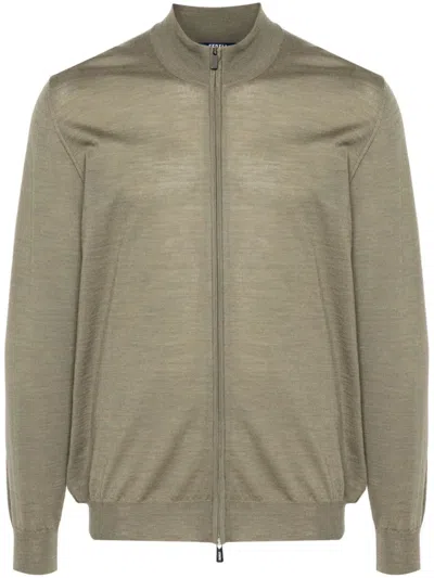 Fedeli Virgin-wool Cardigan In Green