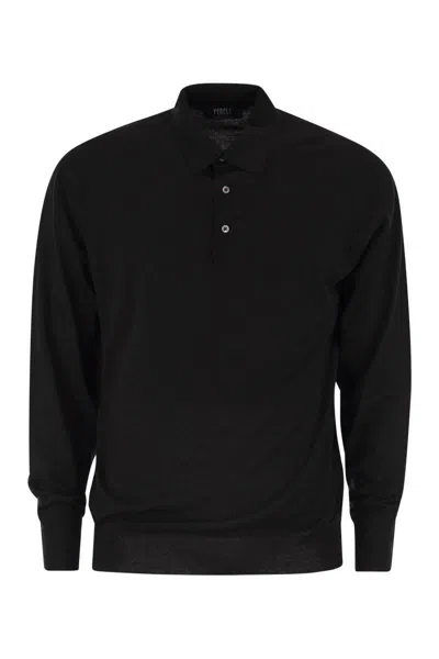 FEDELI FEDELI VIRGIN WOOL POLO SHIRT