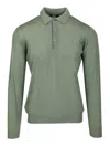 Fedeli Virgin Wool Polo Shirt Knitwear Green In Green
