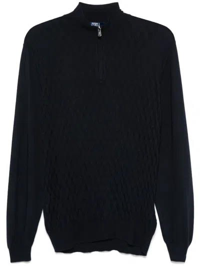 Fedeli Pullover Aus Schurwolle In Blau