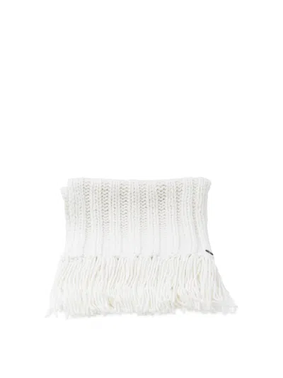Fedeli Virgin Wool Scarf In White