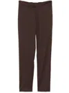 Fedeli Virgin-wool Straight-leg Trousers In Brown