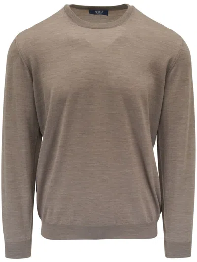 Fedeli Virgin-wool Sweater In Neutrals