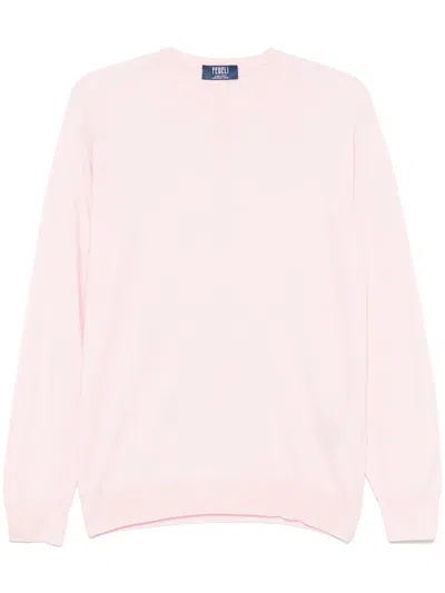 Fedeli Virgin-wool Sweatshirt In Pink