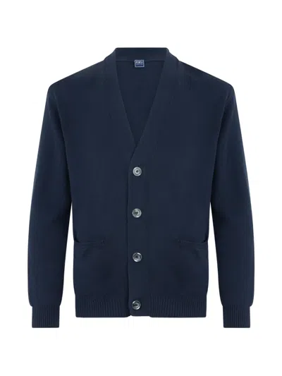 Fedeli V-neck Button-up Cardigan In Black