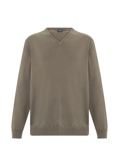 Fedeli V-neck Cashmere Sweater In Gray