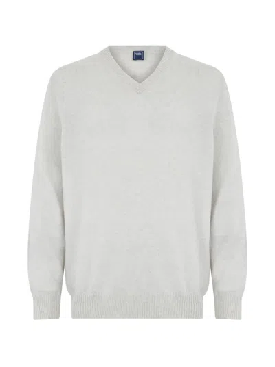 Fedeli V-neck Sweater In Gray
