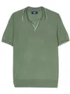 Fedeli Wave Fine-knit Polo Shirt In Green
