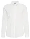 Fedeli Long-sleeved Cotton Shirt With Tailored Fit In White