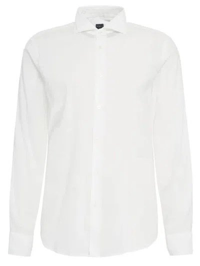 Fedeli White Cotton Blend Shirt