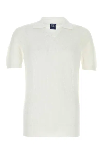 Fedeli White Cotton Polo Shirt