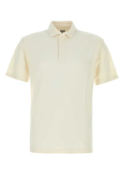 FEDELI WHITE PIQUET POLO SHIRT
