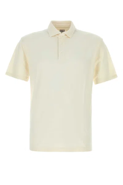 Fedeli White Piquet Polo Shirt In Neutral