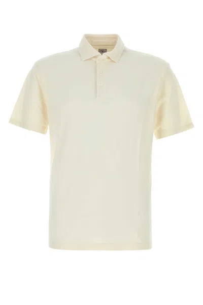 FEDELI WHITE PIQUET POLO SHIRT