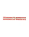 Fedeli Woman Belt Coral Size M Cotton, Silk In Red
