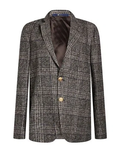 Fedeli Woman Blazer Black Size 14 Alpaca Wool, Wool, Nylon In Multi