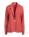Fedeli Woman Blazer Brick Red Size 6 Cashmere