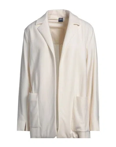 Fedeli Woman Blazer Ivory Size 6 Cashmere In White