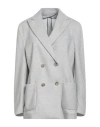 Fedeli Woman Blazer Light Grey Size 6 Cashmere In Gray