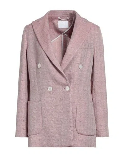 Fedeli Woman Blazer Pink Size 8 Cotton, Linen
