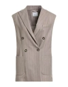 Fedeli Woman Blazer Taupe Size 8 Cashmere In Brown
