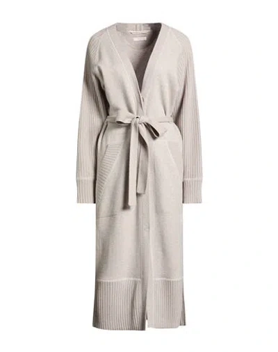 Fedeli Woman Cardigan Beige Size 6 Cashmere In Gray