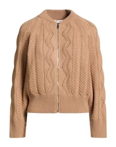Fedeli Woman Cardigan Camel Size 6 Cashmere In Sand