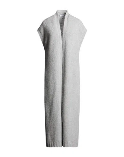 Fedeli Woman Cardigan Grey Size 6 Virgin Wool, Cashmere, Polyamide In Gray