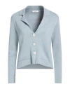 Fedeli Woman Cardigan Light Blue Size 4 Cotton In Blue