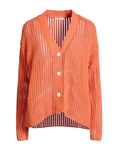 Fedeli Woman Cardigan Orange Size 6 Cotton