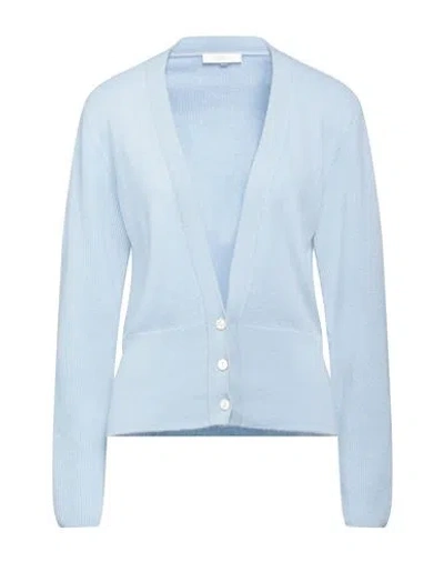 Fedeli Woman Cardigan Sky Blue Size 6 Cotton In Multi