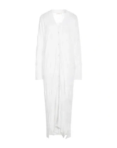 Fedeli Woman Cardigan White Size 6 Linen, Cotton