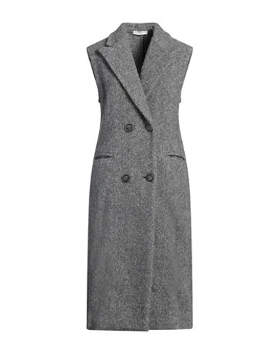 Fedeli Woman Coat Grey Size 6 Baby Alpaca Wool, Wool, Nylon