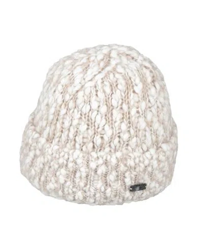 Fedeli Woman Hat Sand Size Onesize Wool, Cotton, Mohair Wool, Silk In Multi