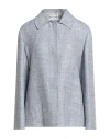 Fedeli Woman Jacket Light Blue Size 6 Viscose, Virgin Wool, Linen, Nylon In Blue