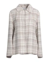 Fedeli Woman Jacket Light Grey Size 6 Viscose, Virgin Wool, Linen, Nylon