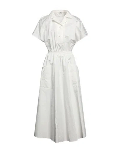 Fedeli Woman Maxi Dress Ivory Size 8 Cotton, Silk In White