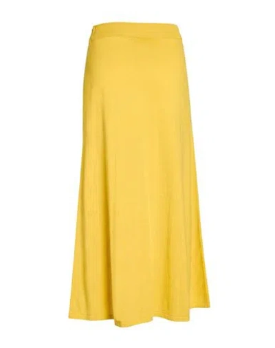 Fedeli Woman Maxi Skirt Yellow Size 4 Cotton, Linen
