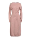 Fedeli Woman Midi Dress Antique Rose Size 6 Cashmere In Pink