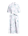 Fedeli Woman Midi Dress Blush Size 8 Cotton In Pink