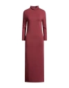 Fedeli Woman Midi Dress Garnet Size 6 Cashmere In Burgundy